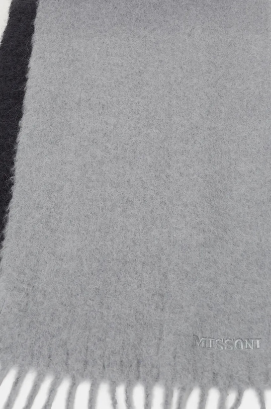 Vlněná šála Missoni SC13W7D9895 šedá AW24