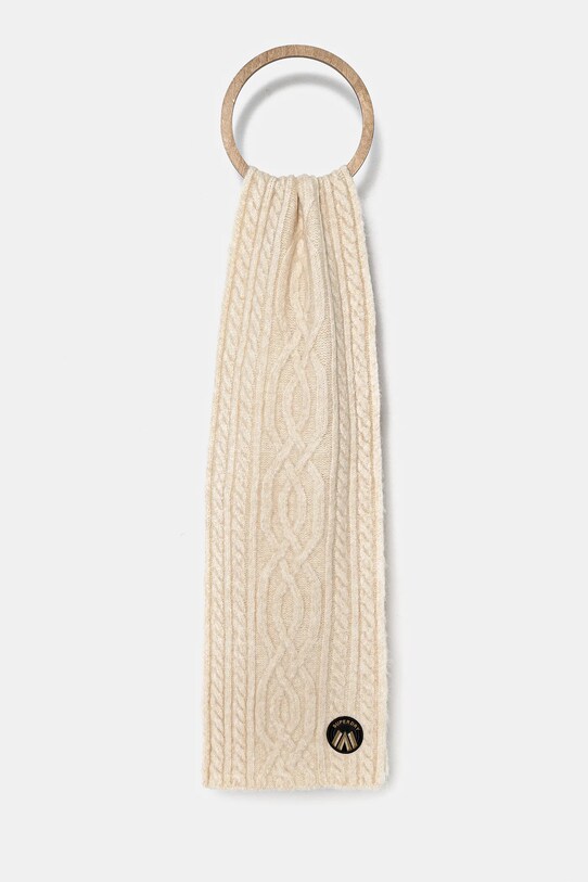 Шал с вълна Superdry трикотаж бежов W9310079A.9VI