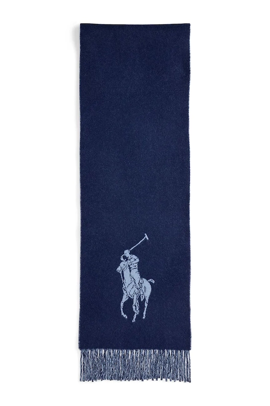 Vlnený šál Polo Ralph Lauren vlna tmavomodrá 455954331