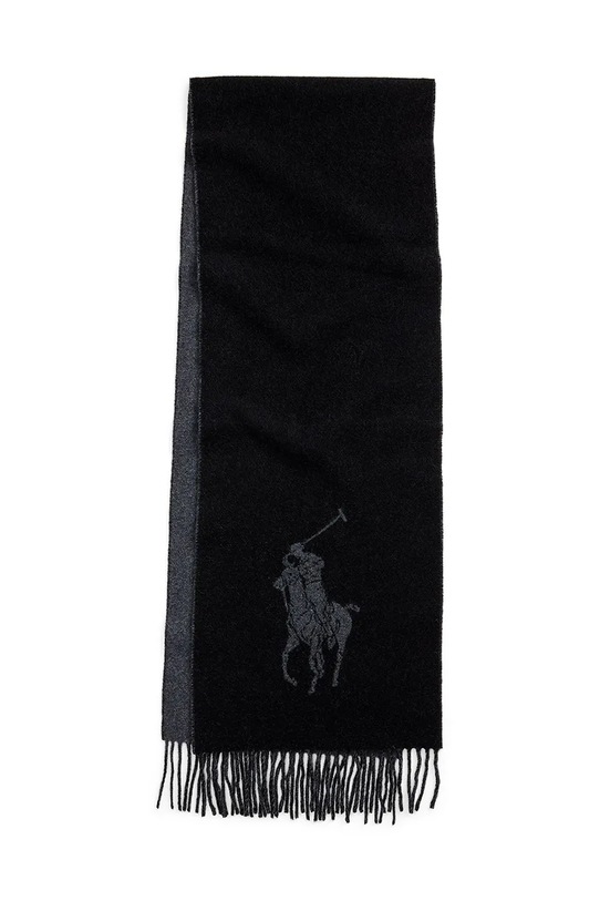 Μάλλινο κασκόλ Polo Ralph Lauren 455954331 μαύρο AW24