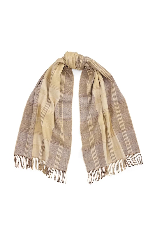 Šál s prímesou vlny Lauren Ralph Lauren s prímesou vlny hnedá 454960045