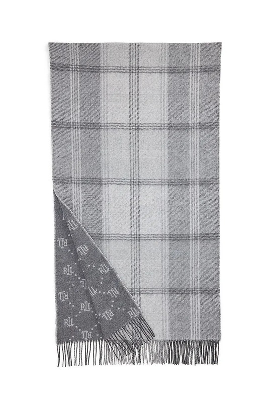 Lauren Ralph Lauren szal z domieszką wełny 454960045 szary AW24