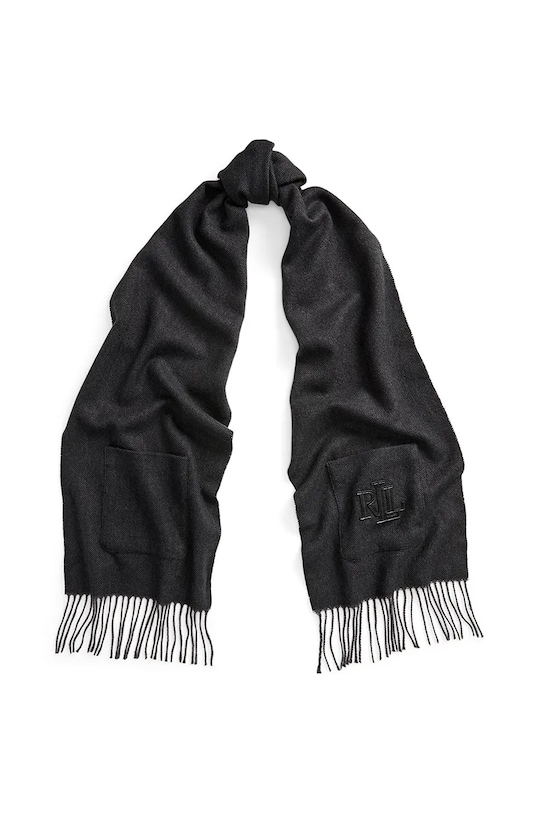 Lauren Ralph Lauren esarfa din amestec de lana tricotaj maro 454960052