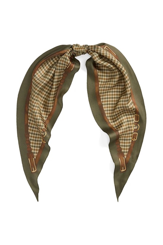 Hedvábný šátek Lauren Ralph Lauren látka béžová 454961475