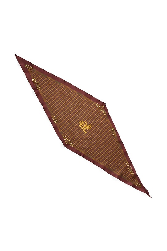 Μεταξωτό φουλάρι Lauren Ralph Lauren 454961475 καφέ AW24