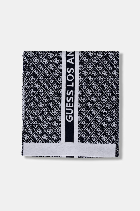 Guess szalik z domieszką wełny SEVYN W4BZ22.Z3JD2 granatowy NC25