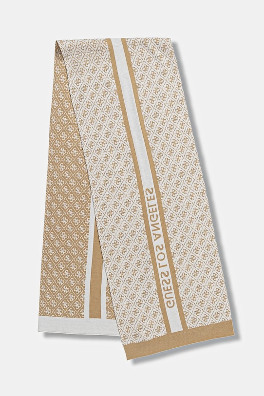 Κασκόλ από μείγμα μαλλιού Guess SEVYN με μείγμα μαλλιού μπεζ W4BZ22.Z3JD2