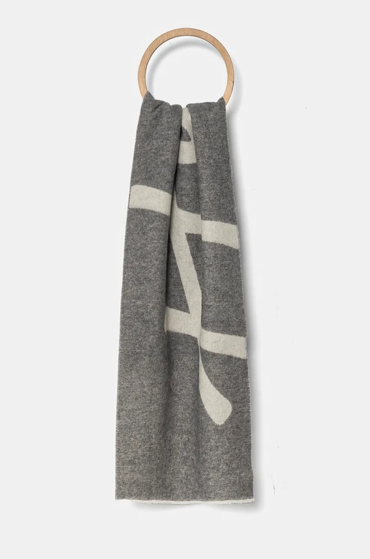 Kratki vuneni šal HUGO vuna siva 50524789