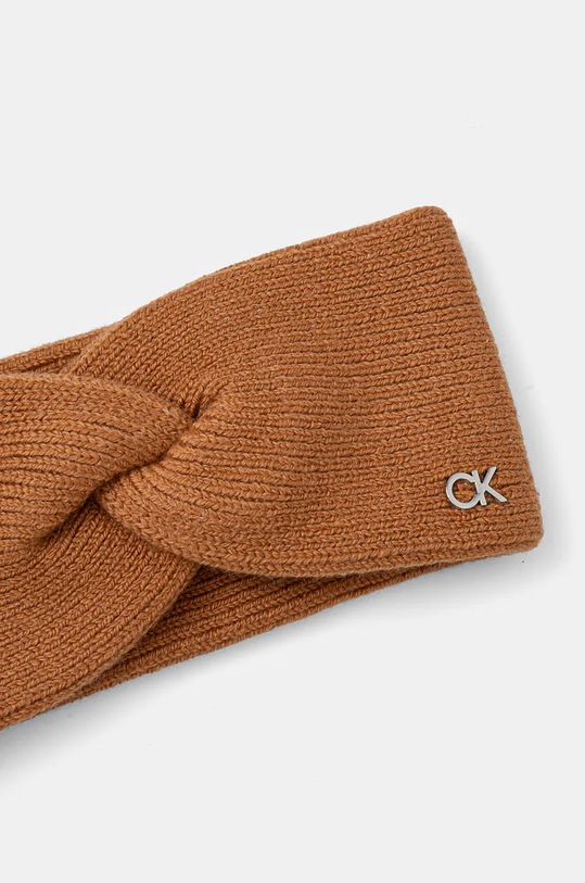 Calvin Klein opaska wełniana K60K612591 brązowy AW24