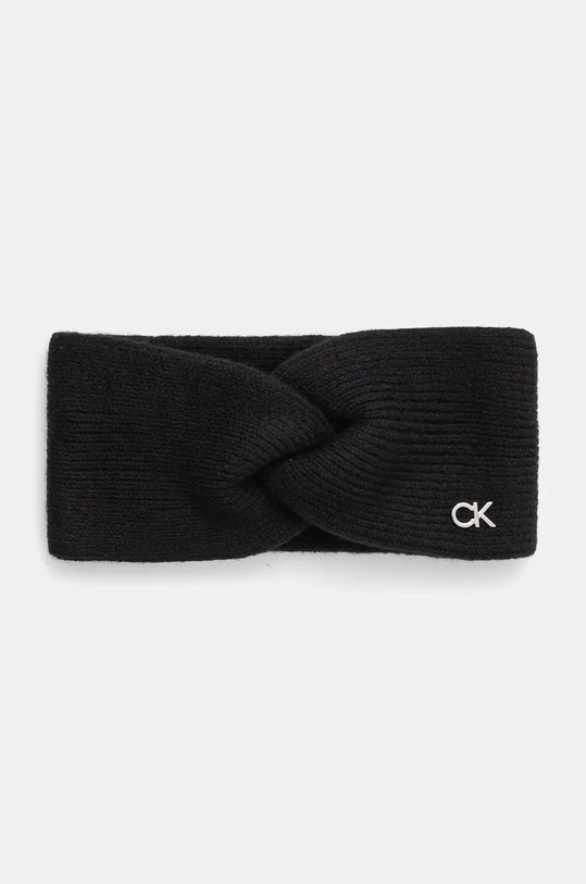 Μάλλινη κορδέλα Calvin Klein μαλλί μαύρο K60K612591