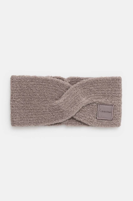 Calvin Klein opaska na głowę z domieszką wełny z domieszką wełny szary K60K612694