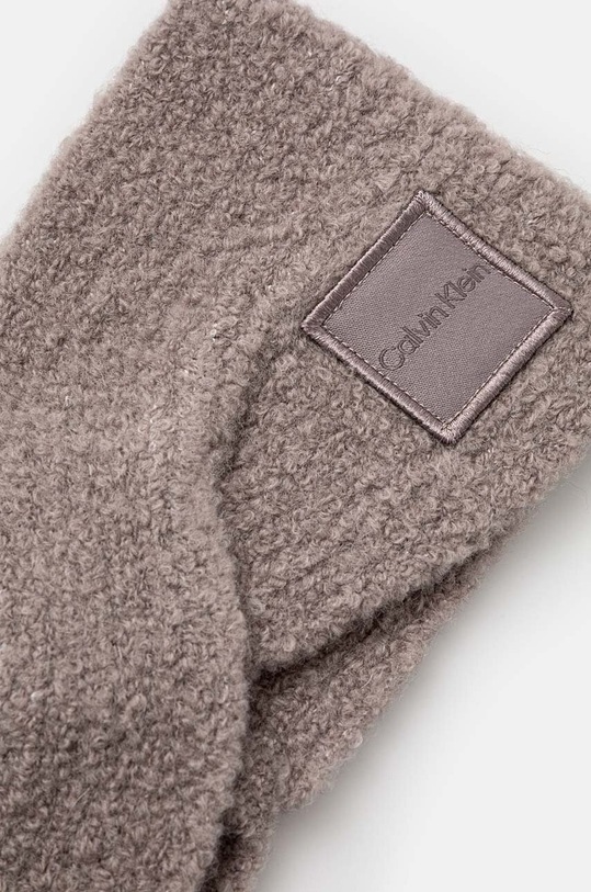 Calvin Klein opaska na głowę z domieszką wełny K60K612694 szary AW24