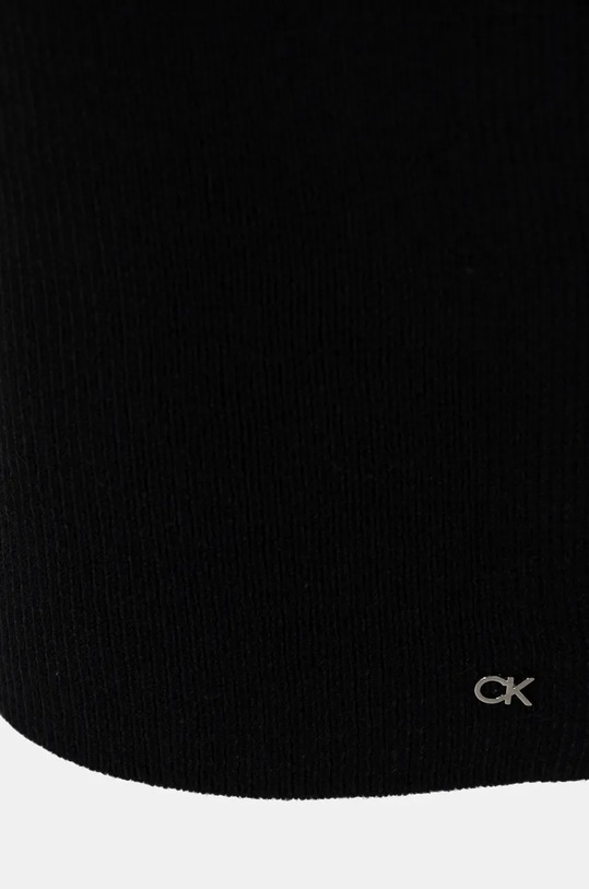 Vlnený šál Calvin Klein K60K612603 čierna AW24