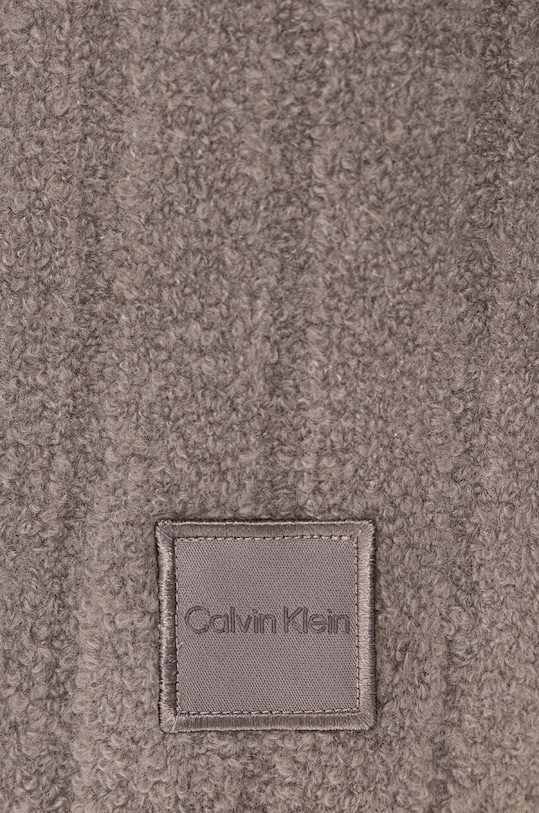 Kratki šal s primjesom vune Calvin Klein K60K612608 siva AW24