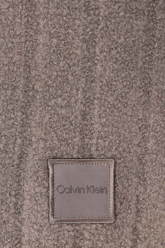 Šál s prímesou vlny Calvin Klein K60K612608 sivá AW24