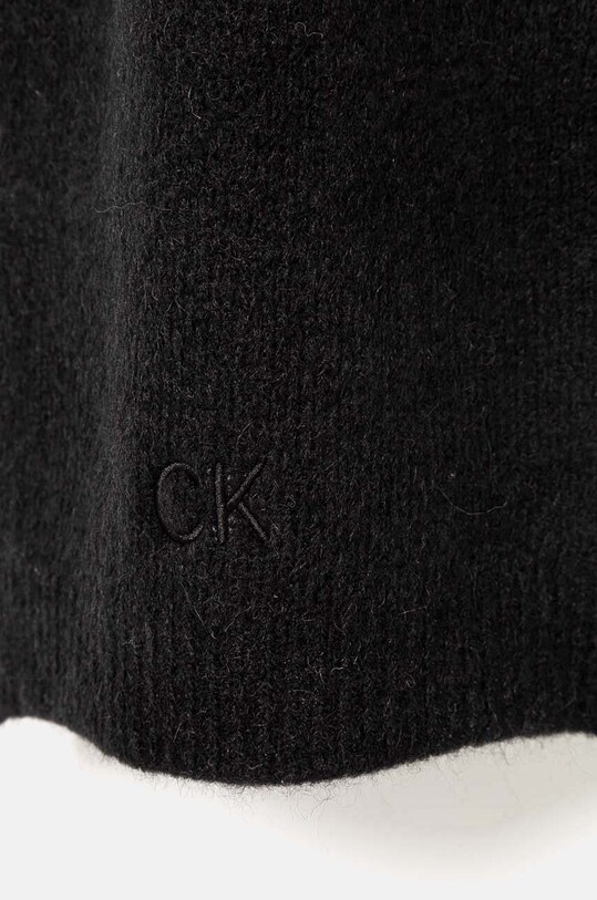 Vlnený šál Calvin Klein K60K612610 čierna AW24