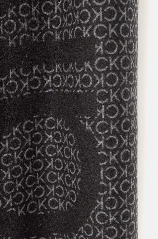 Šál s prímesou vlny Calvin Klein K60K612611 čierna AW24