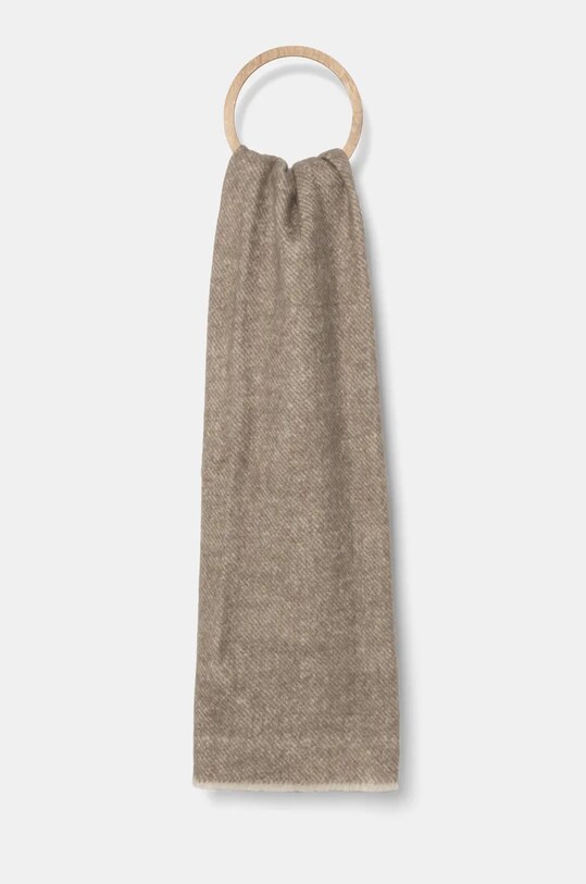 Шарф с примесью шерсти Calvin Klein с добавлением шерсти бежевый K60K612613