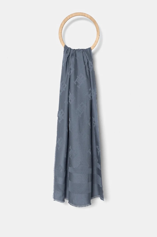 Šála Tommy Hilfiger hladký modrá AW0AW16647