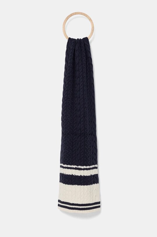Tommy Hilfiger esarfa de lana tricotaj bleumarin AW0AW16654