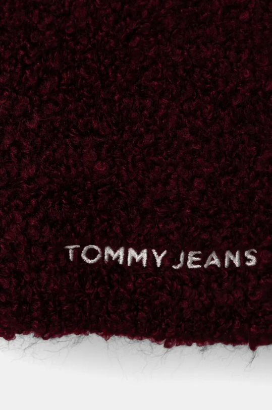 Tommy Jeans esarfa din amestec de lana AW0AW16789 burgundia AW24