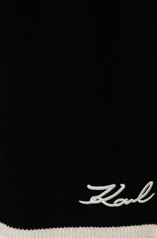 Karl Lagerfeld szalik z domieszką wełny 246W3307 czarny AW24