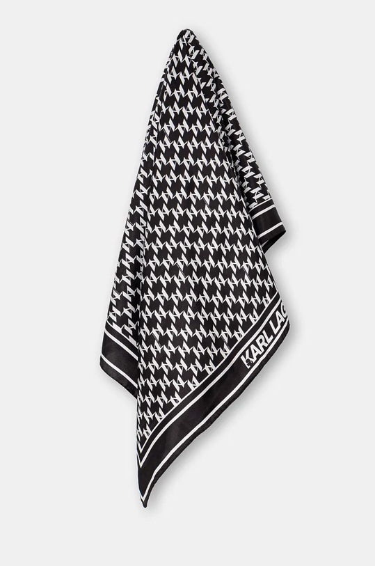 Μεταξωτό φουλάρι Karl Lagerfeld ύφασμα μαύρο 245W3308