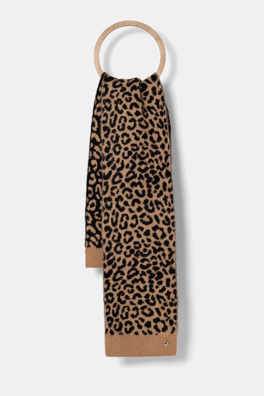 Kate Spade szalik wełniany wełna brązowy 29KS1004416