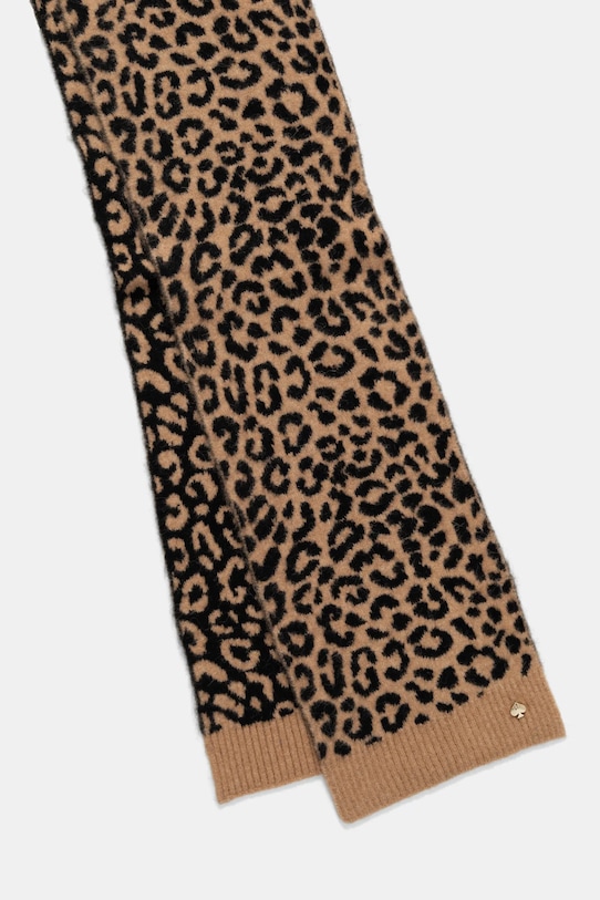 Kate Spade szalik wełniany 29KS1004416 brązowy AW24