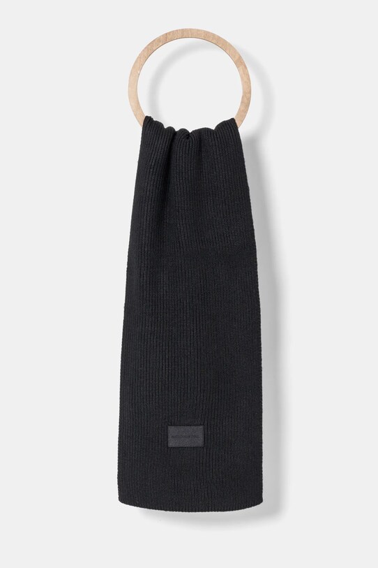 MICHAEL Michael Kors esarfa din amestec de lana uni negru 539820.
