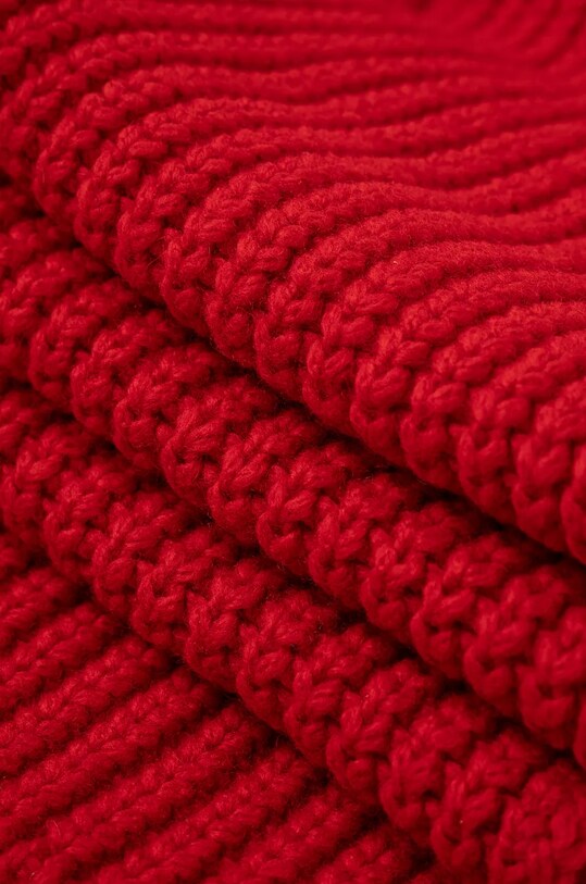 Forte Forte szalik z kapturem wełniany czerwony 13339.myscarf