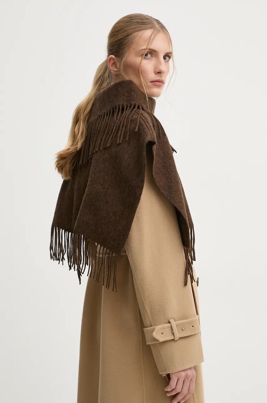 Accesorii By Malene Birger esarfa de lana TURTLA Q70455022 maro