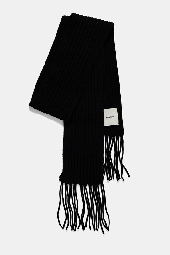 Nanushka gyapjú sál IZAIA NU24FWSC10499 fekete AW24