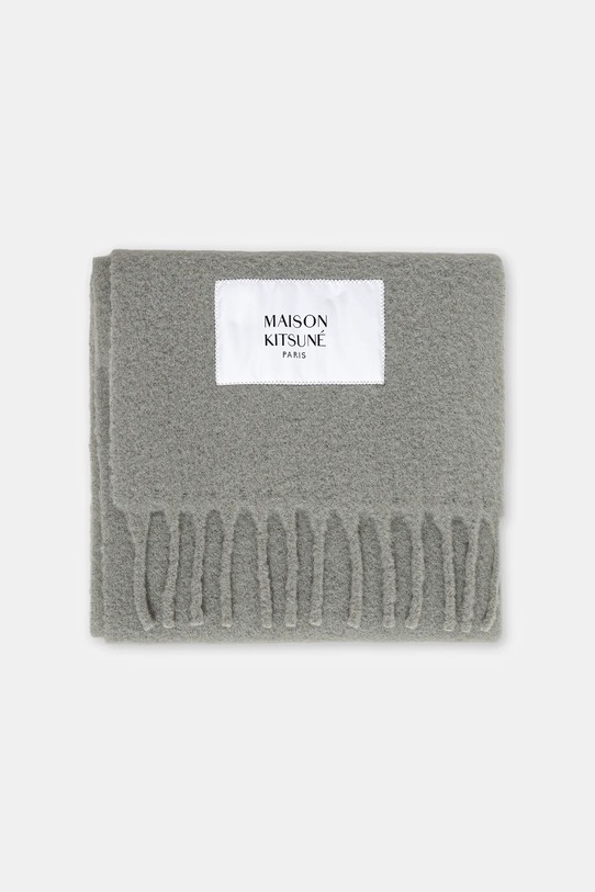 Шарф Maison Kitsuné Baby Alpaca LM06206WA0022 зелений AW25