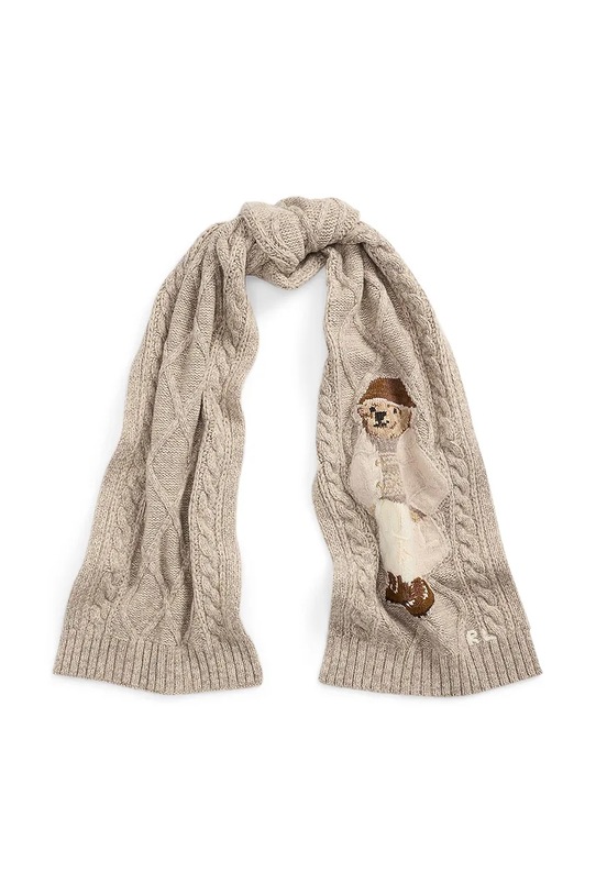 Polo Ralph Lauren szalik wełniany 455962004 beżowy AW24