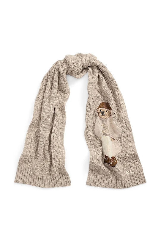 Polo Ralph Lauren szalik wełniany 455962004 beżowy AW24