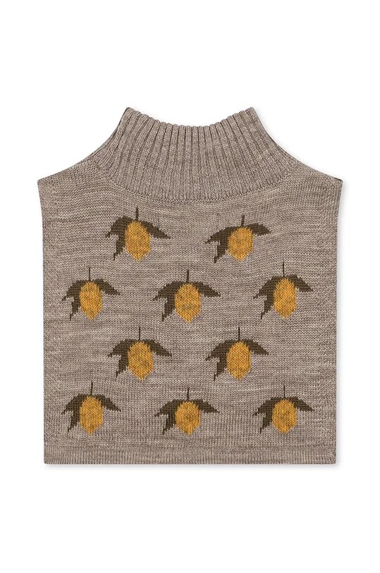 Konges Sløjd gyerek sál gyapjúból BELOU LEMON KNIT NECKWARMER KS101428 szürke AW24