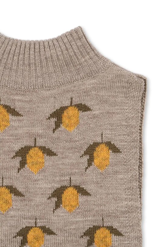 Fiú Konges Sløjd gyerek sál gyapjúból BELOU LEMON KNIT NECKWARMER KS101428 szürke