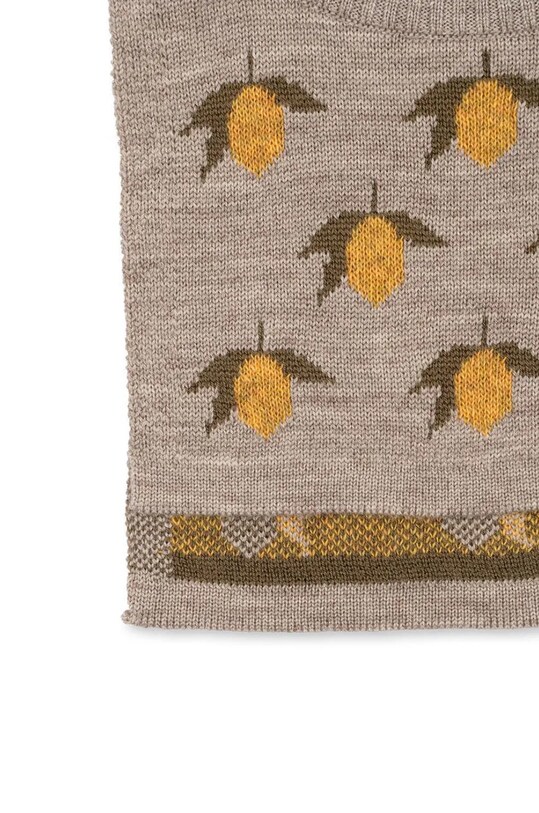 Konges Sløjd gyerek sál gyapjúból BELOU LEMON KNIT NECKWARMER szürke KS101428