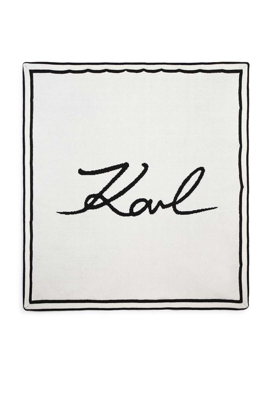 Παιδική κουβέρτα Karl Lagerfeld με μείγμα μαλλιού μπεζ Z30364.