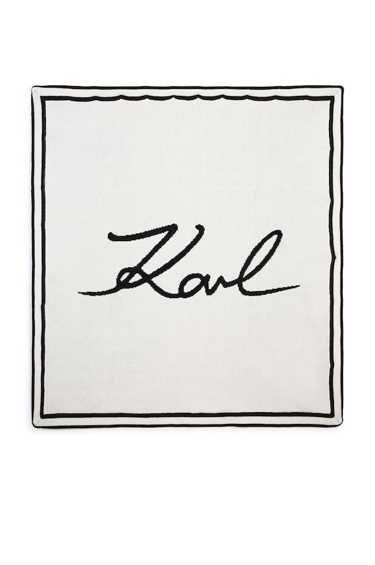 Παιδική κουβέρτα Karl Lagerfeld με μείγμα μαλλιού μπεζ Z30364.