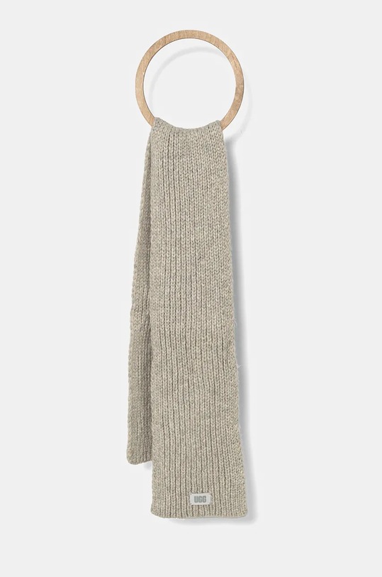 UGG szalik CHUNKY SCARF z domieszką wełny szary 100028