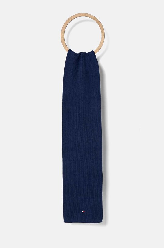 Tommy Hilfiger eșarfă din bumbac pentru copii uni bleumarin AU0AU01566.9BYH