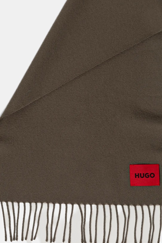 HUGO eșarfă de lână 50517623 gri AW25