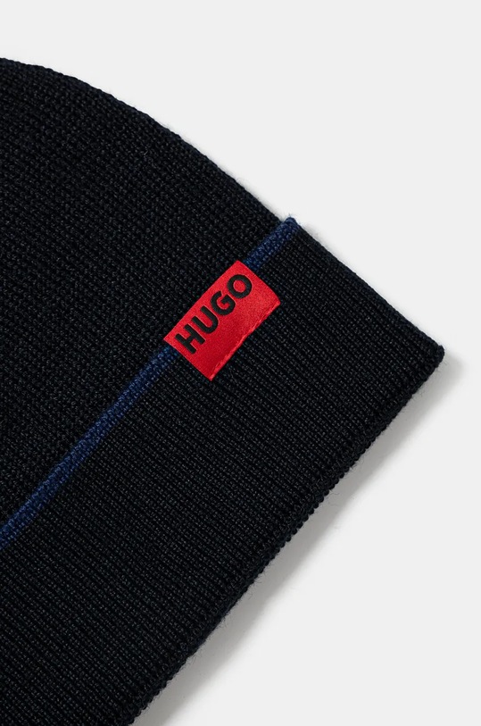 HUGO czapka i szalik wełniany Zaschel Set 50517757 granatowy