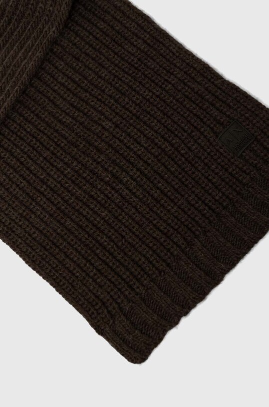 Armani Exchange szalik z domieszką wełny 954602.4F302 brązowy AW24