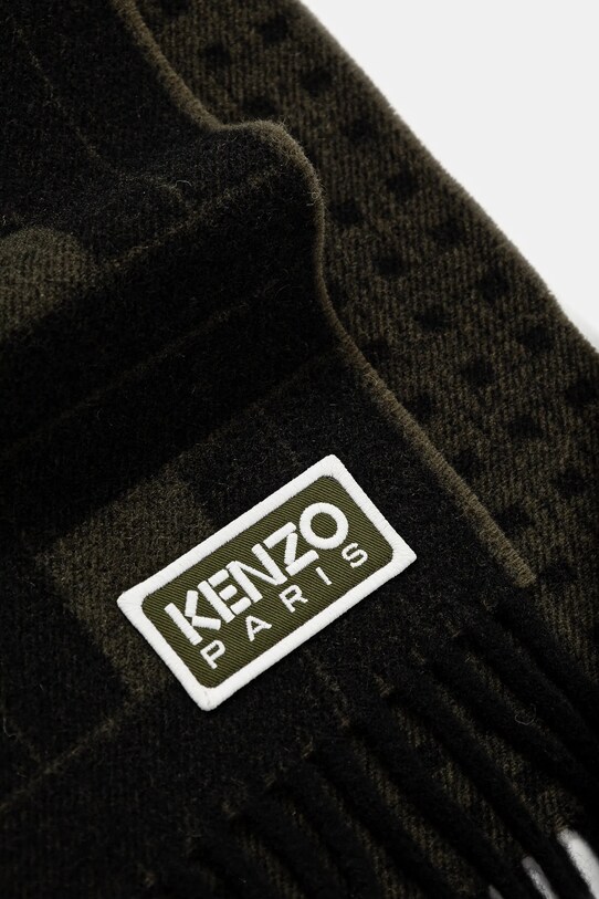 Dodaci Kratki vuneni šal Kenzo Reversible Scarf FE68EU014JEC.51 zelena