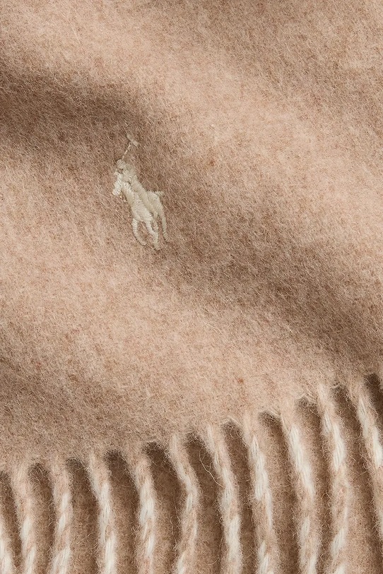 Polo Ralph Lauren szalik z dodatkiem wełny 449959334 beżowy AW25