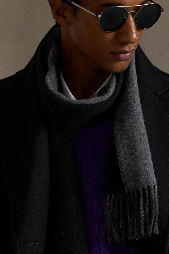 Polo Ralph Lauren scarf with wool blend black 449959334