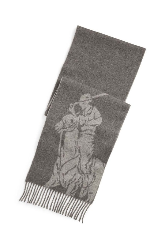 Polo Ralph Lauren szalik wełniany wełna szary 449959435
